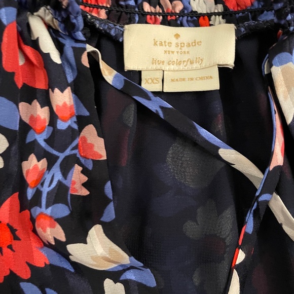 Kate Spade Navy Floral Top - Picture 3 of 3